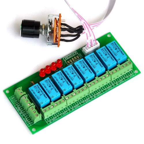 ELECTRONICS-SALON Balanced Four Stereo Audio Signal Input Selector Relay Module.