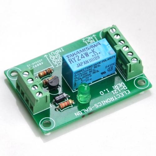 ELECTRONICS-SALON DPDT Signal Relay Module, 24Vdc, RY24W-K Relay. Has Assembled.