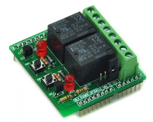 ELECTRONICS-SALON Dual SPDT Power Relay Module, for Arduino Project Applications.
