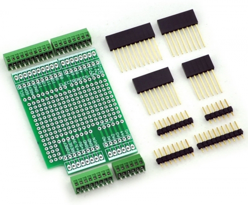 ELECTRONICS-SALON Prototype Screw Shield Board Kit For Arduino UNO R3, 0.1" Mini Terminal Block.