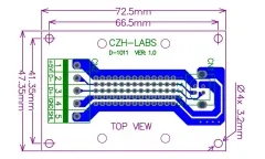 CZH-LABS USB Type B Female Vertical Jack Breakout Board, Terminal Block Connector.