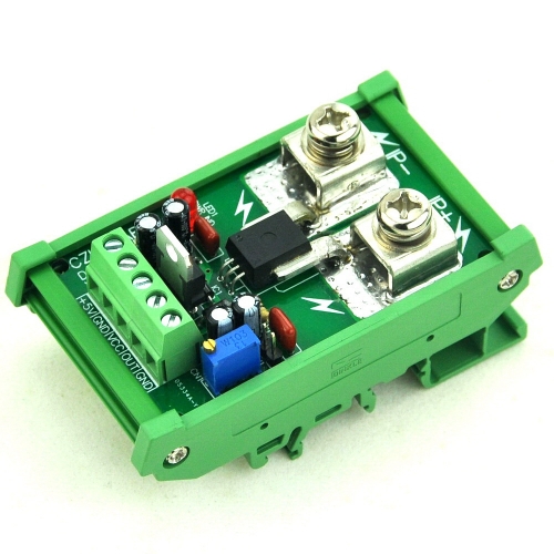 DIN Rail Mount +/-100Amp AC/DC Current Sensor Module, based on ACS758.