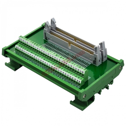 DIN Rail Mount Dual IDC60 Pitch 2.54mm Male Header Interface Module Breakout Board.