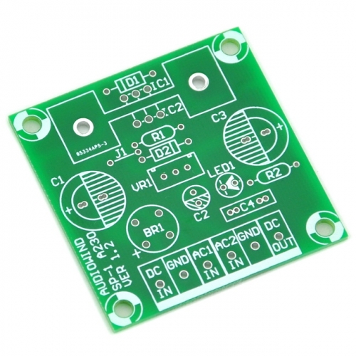 Positive Voltage Regulator PCB for LM317 or 78xx Series IC.