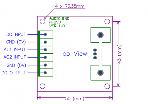 AUDIOWIND Negative Voltage Regulator PCB for Lm337 7905 7906 7908 7909 7910 7912 7915 7924.