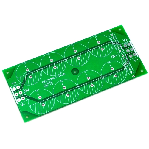 Capacitor Filter Bare PCB, Support 8pcs D30mm Electrolytic Capacitors.