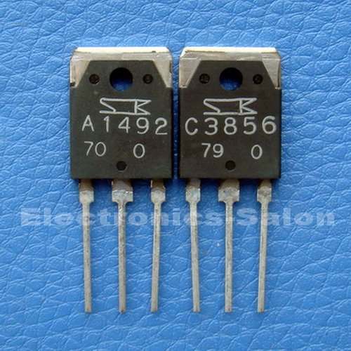 2SA1492 & 2SC3856 Original SANKEN Transistor, One Pair.