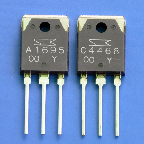 2SA1695 & 2SC4468 Original SANKEN Transistor, x 2 Pairs.