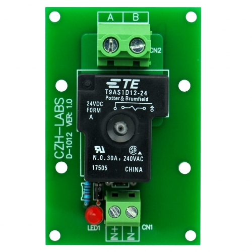 CZH-Labs 24V Passive SPST-NO 30Amp Power Relay Module Board.