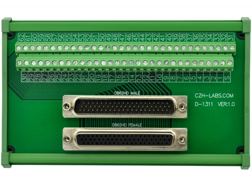 D-SUB DB62HD Female Header Breakout Board, DSUB. D