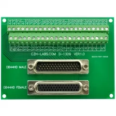 CZH-LABS DSUB DB44HD Male/Female Header Breakout Board, D-SUB Breakout Moudle.