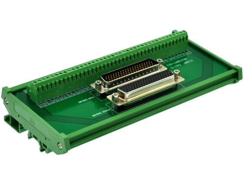 CZH-LABS DIN Rail Mount DSUB DB78HD Male/Female Header Interface Module, D-SUB Breakout Board.