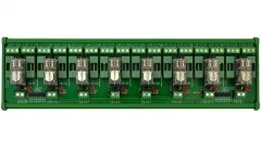 ELECTRONICS-SALON DIN Rail Mount Fused 8 DPDT 5A Power Relay Interface Module, G2R-2 24V DC Relay