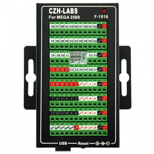 CZH-LABS Mega2560 Screw Terminal Block Breakout Module with Aluminum Enclosure, for Arduino Mega 2560 R3