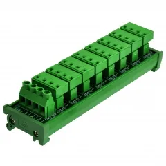 Whole House Audio Stereo 8-Zone Speaker Distribution Module with DIN Rail Mount Carrier