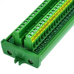 Screw Mount 24A/400V 30 Position Screw Terminal Block Distribution Module.