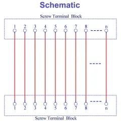 Screw Mount 24A/400V 30 Position Screw Terminal Block Distribution Module.