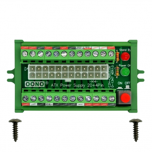 Screw Mount 24/20-pin ATX DC Power Supply Breakout Board Module