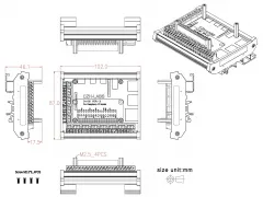 DIN Rail Mount Screw Terminal Block Adapter Module, for Raspberry Pi A+ 3A+ B+ 2B, 3B 3B+ 4B Zero Zero-W