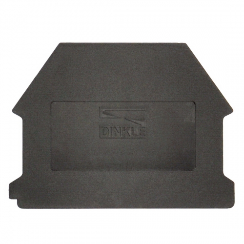 Dinkle DK4NC-BK DIN Rail Terminal Block End Cover - Black