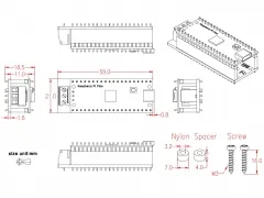 Signal Relay Module for Raspberry Pi Pico, SPDT 2Amp 120V / 24V