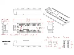 Signal Relay Module for Raspberry Pi Pico, SPDT 2Amp 120V / 24V
