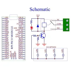 Signal Relay Module for Raspberry Pi Pico, SPDT 2Amp 120V / 24V