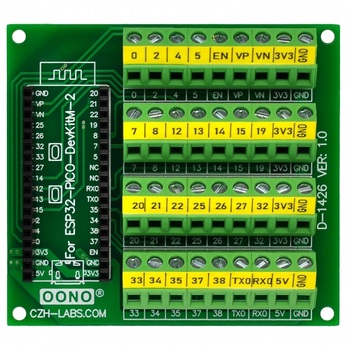 Screw Terminal Block Breakout Module Board for ESP32-PICO-DevKitM-2