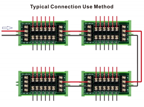 20Amp 2x6 Position Barrier Terminal Block Power Distribution Module