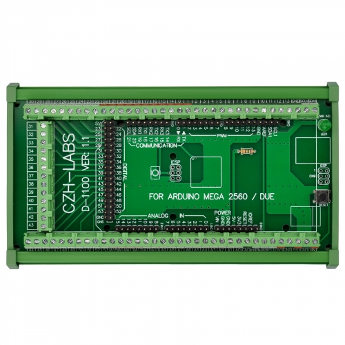 CZH-LABS DIN Rail Mount Screw Terminal Block Adapter Module, For Arduino MEGA-2560 / DUE
