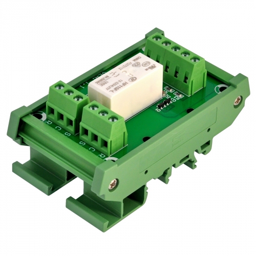 ELECTRONICS-SALON Bistable DPDT 8 Amp Relay Module, DC12V Coil, with DIN Rail Carrier Housing