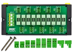 Screw Mount Fused AC 24-250V 10 Position Pluggable Terminal Block Power Distribution Module
