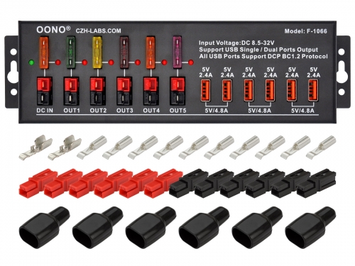 40Amp DC Power Splitter Distribution Module, 5 Powerpole