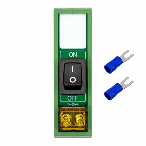 DIN Rail Mount 1 Channel Rocker Switch Module, 10Amp 250VAC / 50VDC