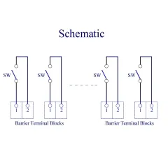 Wall Mount 10 Channel Rocker Switch Module, 10Amp 250VAC / 50VDC