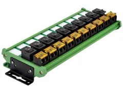Wall Mount 10 Channel Rocker Switch Module, 10Amp 250VAC / 50VDC