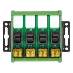Wall Mount 4 Channel Paddle Rocker Switch Module, 10Amp 250VAC / 50VDC