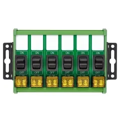 Wall Mount 6 Channel Paddle Rocker Switch Module, 10Amp 250VAC / 50VDC