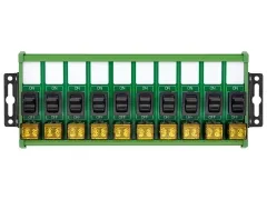 Wall Mount 10 Channel Paddle Rocker Switch Module, 10Amp 250VAC / 50VDC