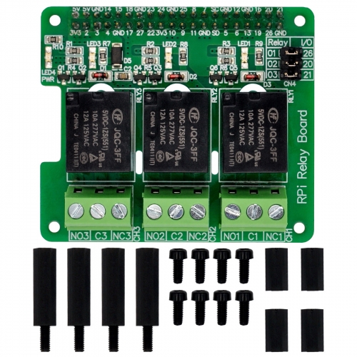 Electronics-Salon RPi Power Relay Board Expansion Module, for Raspberry Pi 5 4B 3B+ 3B 3A+ 2B B+ A+