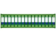 DIN Rail Mount AC 60-280V 16 Channel Blue 10mm LED Indicator Light Module