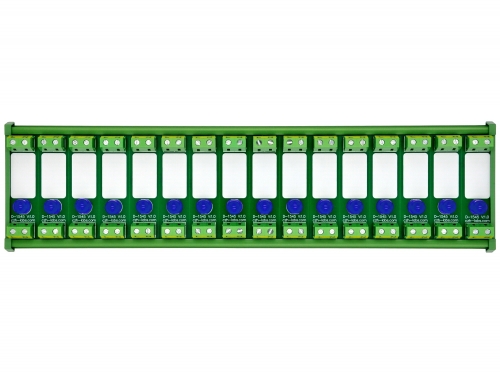 DIN Rail Mount AC 60-280V 16 Channel Blue 10mm LED Indicator Light Module