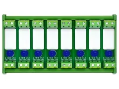 DIN Rail Mount AC 60-280V 8 Channel Blue 10mm LED Indicator Light Module