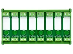 DIN Rail Mount AC 60-280V 8 Channel Green 10mm LED Indicator Light Module