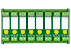 DIN Rail Mount AC/DC 5-32V 8 Channel Yellow 10mm LED Indicator Light Module