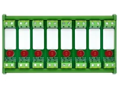 DIN Rail Mount AC 60-280V 8 Channel Red 10mm LED Indicator Light Module