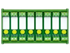 DIN Rail Mount AC 60-280V 8 Channel Yellow 10mm LED Indicator Light Module
