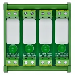 DIN Rail Mount AC 60-280V 4 Channel Green 10mm LED Indicator Light Module