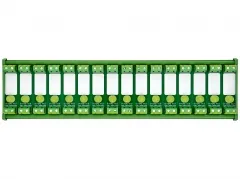 DIN Rail Mount AC/DC 5-32V 16 Channel Yellow 10mm LED Indicator Light Module