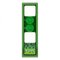 DIN Rail Mount DC 5-32V Common Positive 2 Green 10mm LED Indicator Light Module